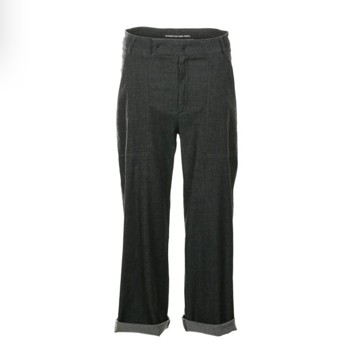 Quirkee Birds - Funky Staff Charcoal Wide Leg Pant